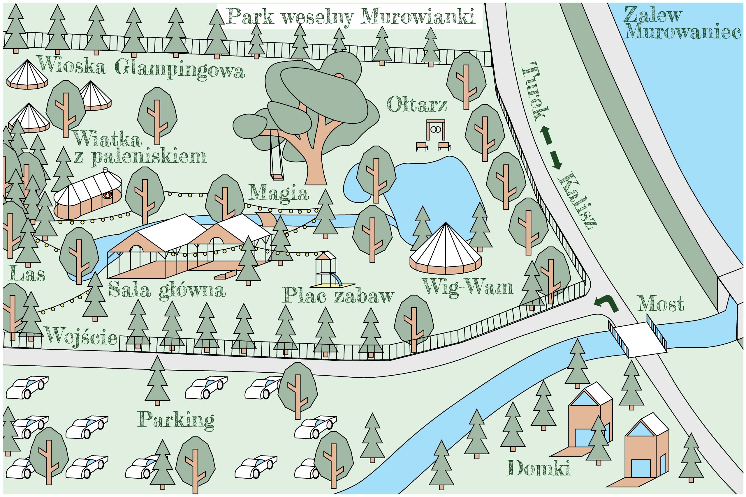 Park weselny Murowianki - sala bankietowa w plenerze niedaleko Kalisza, Konina, Turku, Ostrów Wlkp